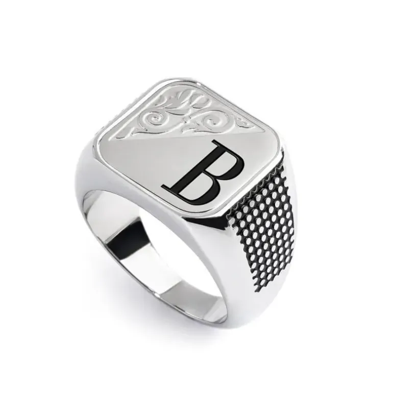 Marlù Piastrina quadrata con lettera changy