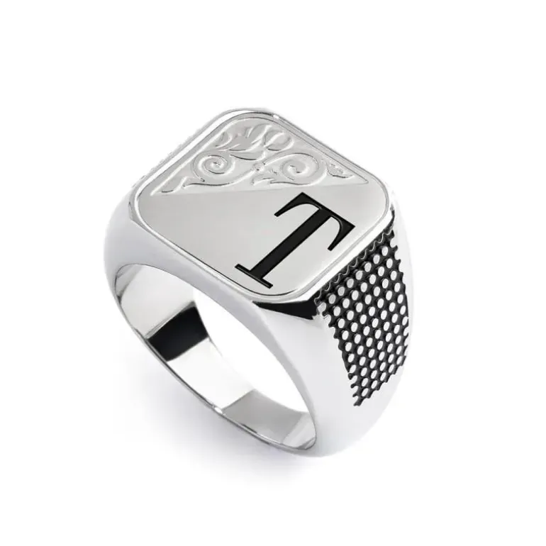 Marlù Piastrina quadrata con lettera changy