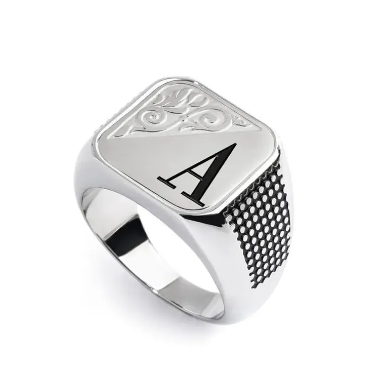 Marlù Piastrina quadrata con lettera changy