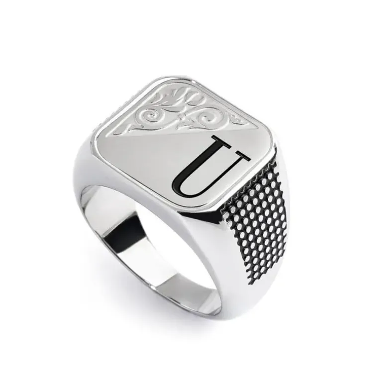 Marlù Piastrina quadrata con lettera changy