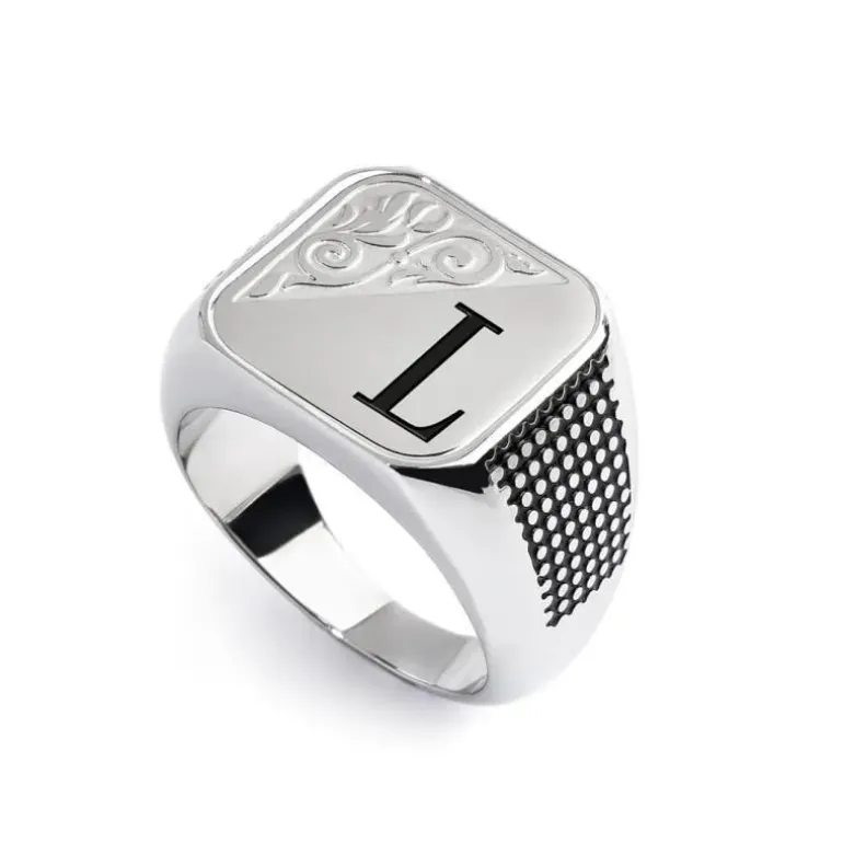 Marlù Piastrina quadrata con lettera changy