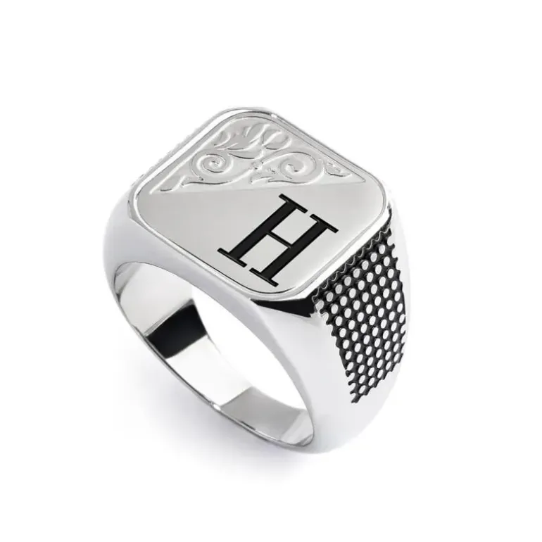 Marlù Piastrina quadrata con lettera changy