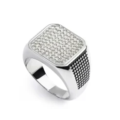 Marlù Piastrina quadrata con cristalli changy