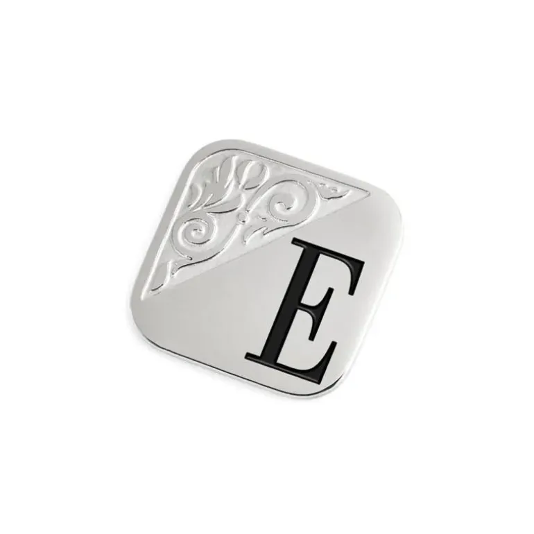 Marlù Piastrina quadrata con lettera changy