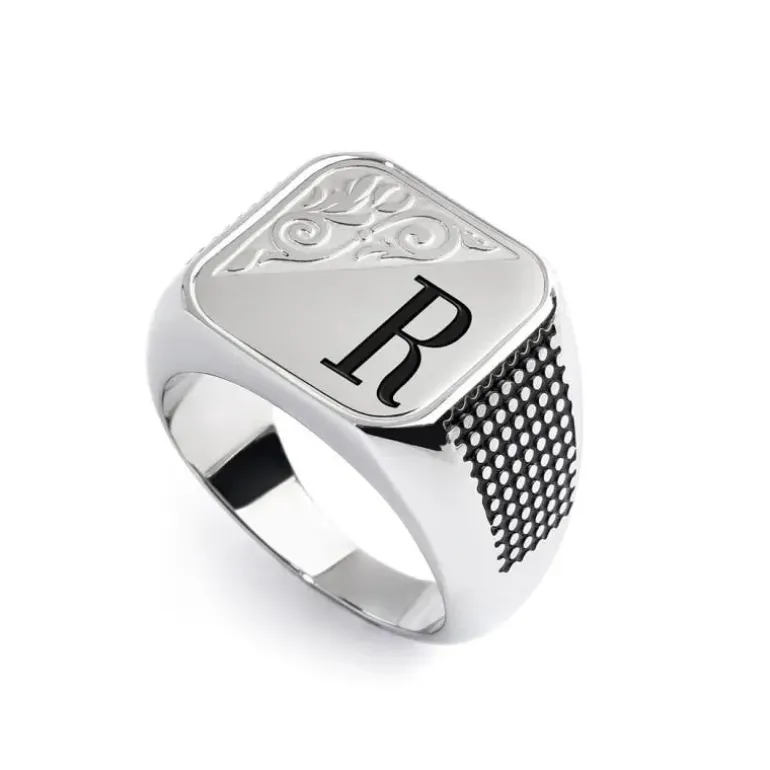 Marlù Piastrina quadrata con lettera changy