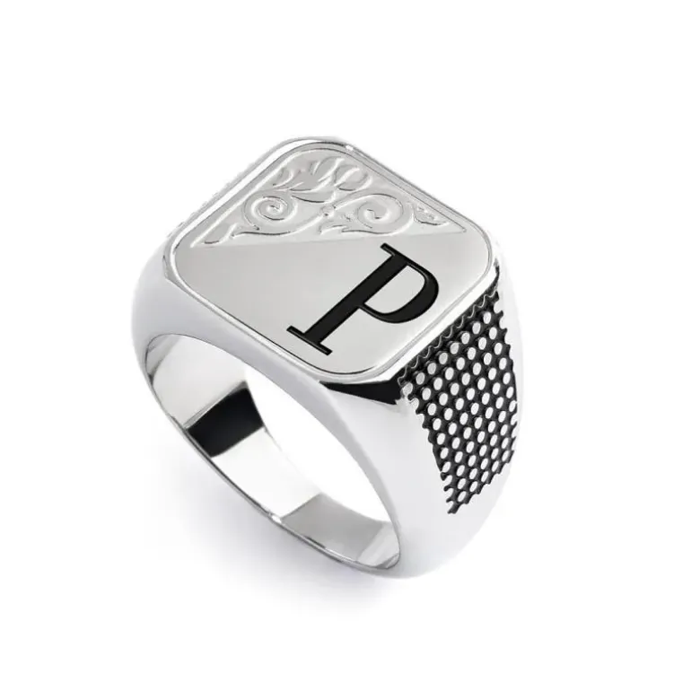 Marlù Piastrina quadrata con lettera changy