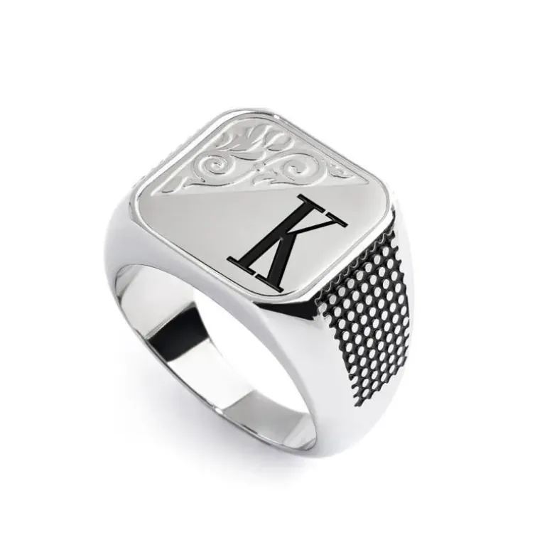 Marlù Piastrina quadrata con lettera changy