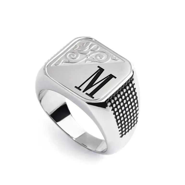 Marlù Piastrina quadrata con lettera changy