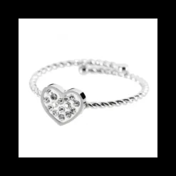 Marlù Anello con cuore e cristalli