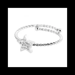 Marlù anello con stella e cristalli