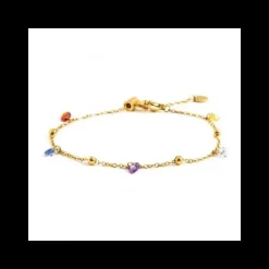 Marlù BRACCIALE ORO CON CRISTALLI COLORATI E SFERE