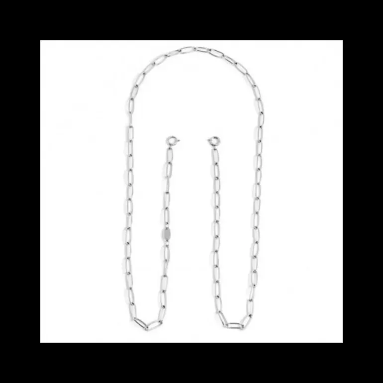 Marlù CATENA PORTA OCCHIALI CATENA A MAGLIA LARGA ACCIAIO