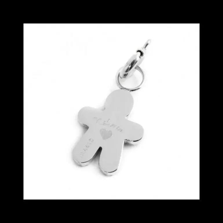 Marlù CHARM BIMBO CRISTALLI BIANCHI ACCIAIO