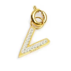 Marlù CIONDOLO lettera V con cristalli