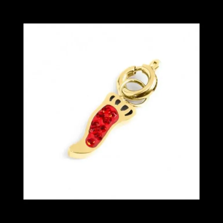 Marlù CIONDOLO PVD ORO STRASS ROSSI CORNO