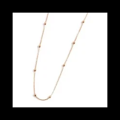 Marlù Collana Acciaio 44Cm Con Sfere Pvd Rosè