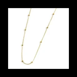 Marlù Collana Acciaio 44Cm Con Sfere Pvd Oro