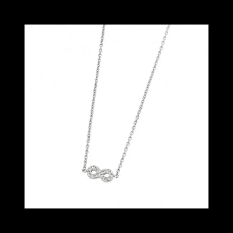Marlù COLLANA INFINITO ACCIAIO CON STRASS