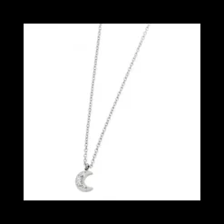 Marlù COLLANA LUNA ACCIAIO CON STRASS