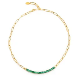 Marlù Collana tennis centrale cristalli baguette