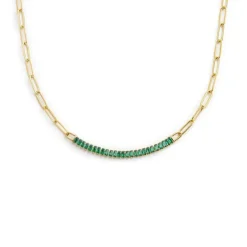 Marlù Collana tennis centrale cristalli baguette