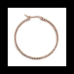 Marlù MONO ORECCHINO CERCHIO PVD ROSE' MARTELLATO DIAMETRO 4,2CM