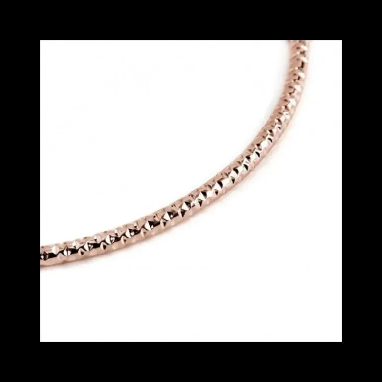 Marlù MONO ORECCHINO CERCHIO PVD ROSE' MARTELLATO DIAMETRO 4,2CM