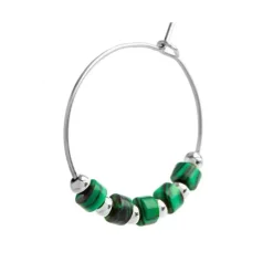 Marlù Orecchino a cerchio con pietre a rondelle