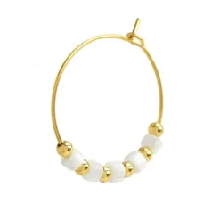 Marlù Orecchino a cerchio con pietre a rondelle