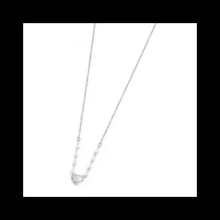 Marlù-Collana Cuore Con Cristalli Acciaio