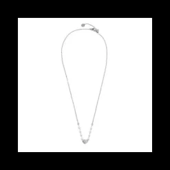 Marlù-Collana Cuore Con Cristalli Acciaio