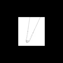 Marlù-Collana Cuore Con Cristalli Acciaio