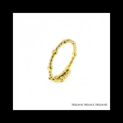 MARLU’ - ANELLO TRAMA PUNTINATO MISTO PVD ORO