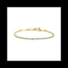 MARLU’ - BRACCIALE TENNIS 2MM ZIRCONI BIANCHI E ZIRCONE BAGUETTE CENTRALE PVD ORO