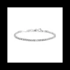 MARLU’ - BRACCIALE TENNIS 2,5MM ZIRCONI BIANCHI E ZIRCONE BAGUETTE CENTRALE ACCIAIO