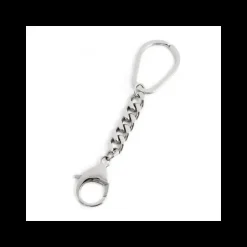 MARLU’ - PORTACHIAVI A GOCCIA CON CATENA GRUMETTA E MOSCHETTONE ACCIAIO