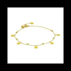 Marlu CAVIGLIERA A CATENA CON STELLE PENDENTI E SFERE ACCIAIO