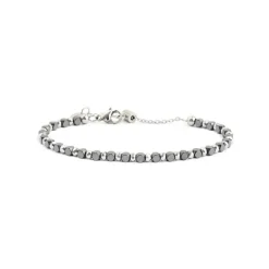 MARLU'-BRACCIALE EMATITE CUBICA ACCIAIO