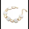 MEWO JEWELS Bracciale con quadrati smaltati bianchi