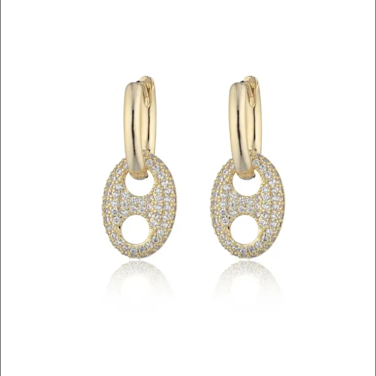 MEWO JEWELS Orecchini con maglia marina pendente zirconata