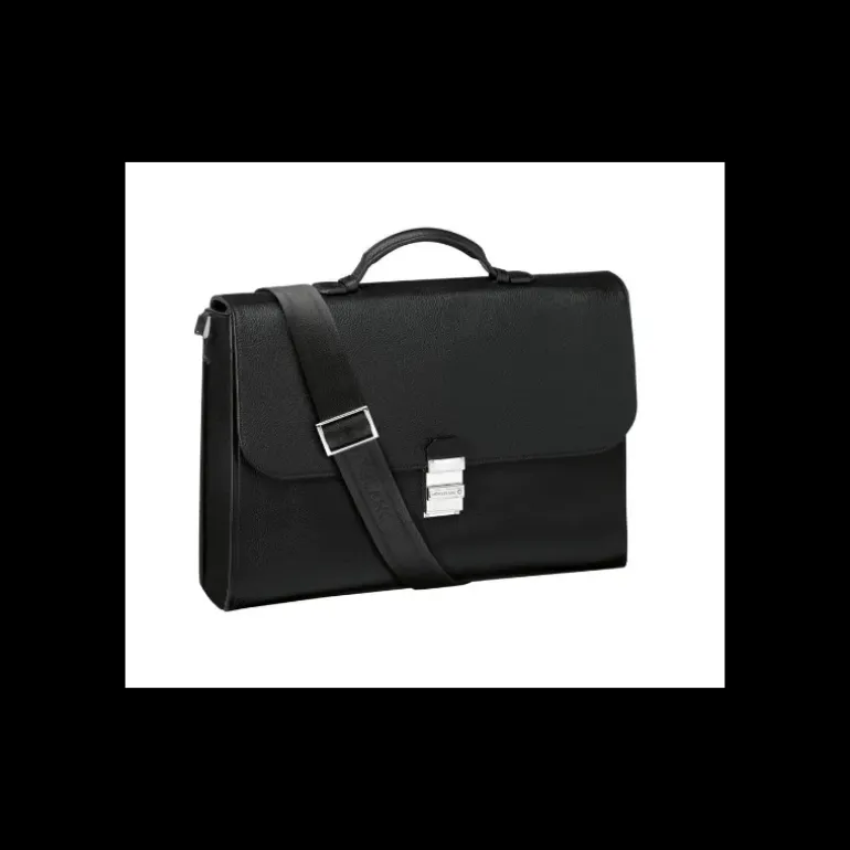 MontBlanc - Borsa con tracolla in pelle nera