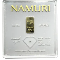 Namuri - LINGOTTO 1 GRAMMO ORO 18KT e DIAMANTE 0,02CT G VS1