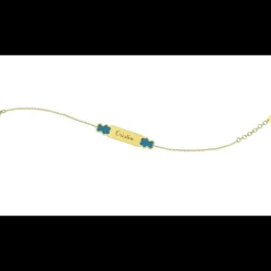 Nanan Bracciale con Targhetta - Orsetti Azzurri