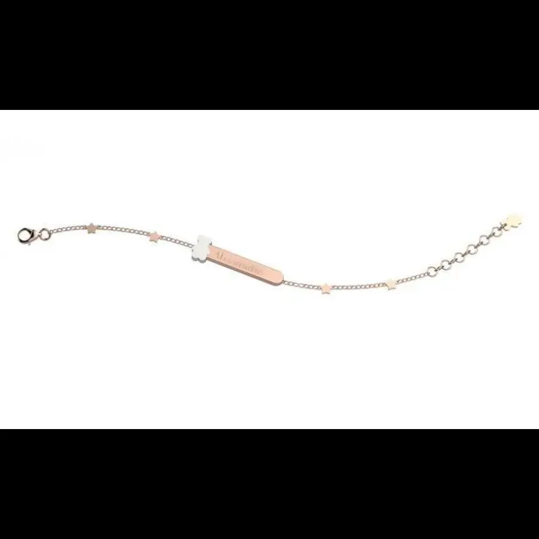 Nanàn Bracciale in argento con targhetta personalizzabile