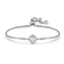 NOMINATION - BRACCIALE ROYALDREAM RETTANGOLO CON CRISTALLI BIANCHI E ZIRCONI