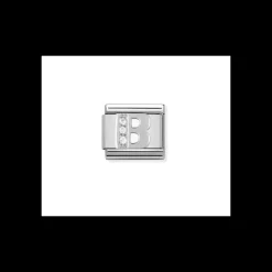 NOMINATION - LINK COMPOSABLE CLASSIC IN ARGENTO LETTERA B
