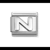 NOMINATION - LINK COMPOSABLE CLASSIC LETTERA N IN ARGENTO