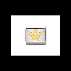 NOMINATION - LINK COMPOSABLE CLASSIC IN ORO ANGELO CUSTODE