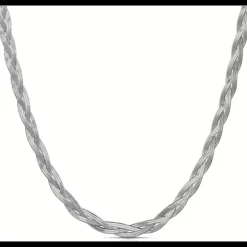 Ops Object - COLLANA SILKY TWIST maglia piatta intrecciata