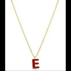 Ops Object - Collana COLOR LETTER E con smalto colorato